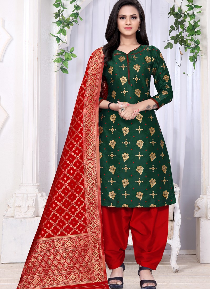 banarasi silk churidar designs